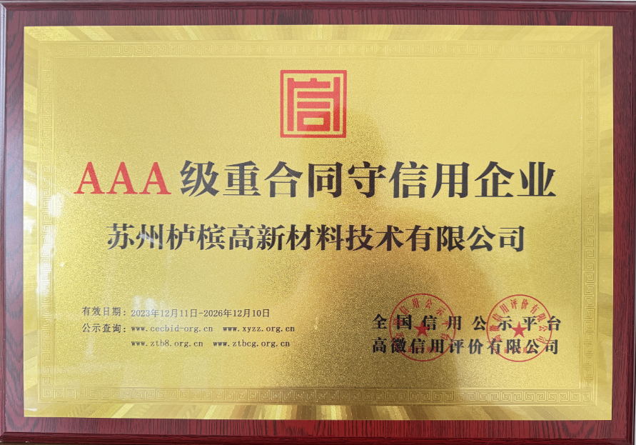 AAA 级重合同守信用企业